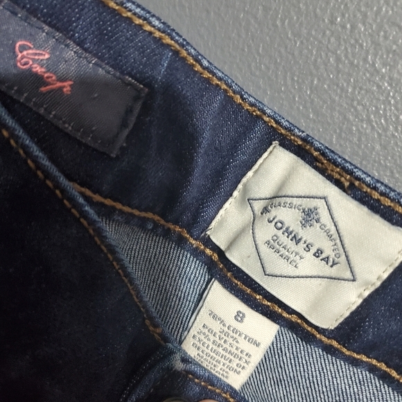St Johns Bay Crop Womens Jeans Dark Wash Size 8 - Picture 6 of 6
